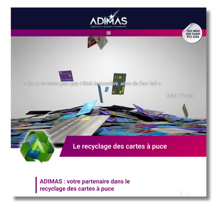 ADIMAS | Site page recyclage des cartes à puce