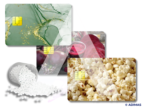 ADIMAS | Carte en plastique biosourcé, matériaux des carte à puce